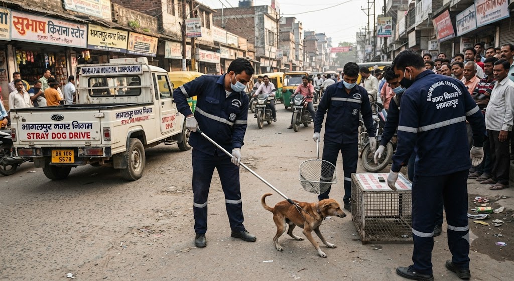 भागलपुर में आवारा कुत्तों की समस्या पर कसेगा शिकंजा कनकैथी में बनने वाले स्थायी एबीसी सेंटर और भूतनाथ रोड स्थित एमआरएफ सेंटर का अधिकारियों ने किया निरीक्षण