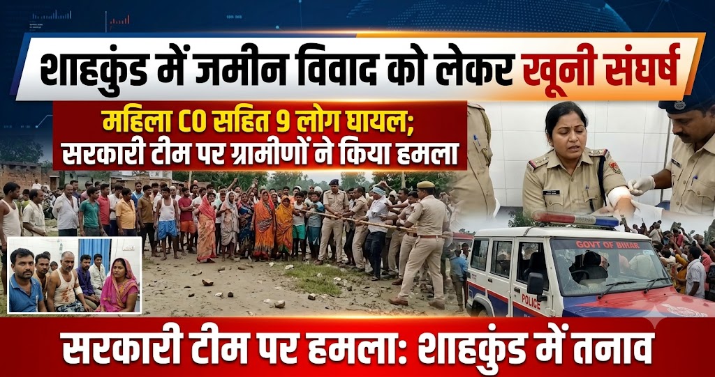 शाहकुंड में जमीन विवाद को लेकर खूनी संघर्ष, महिला CO सहित 9 लोग घायल; सरकारी टीम पर ग्रामीणों ने किया हमला