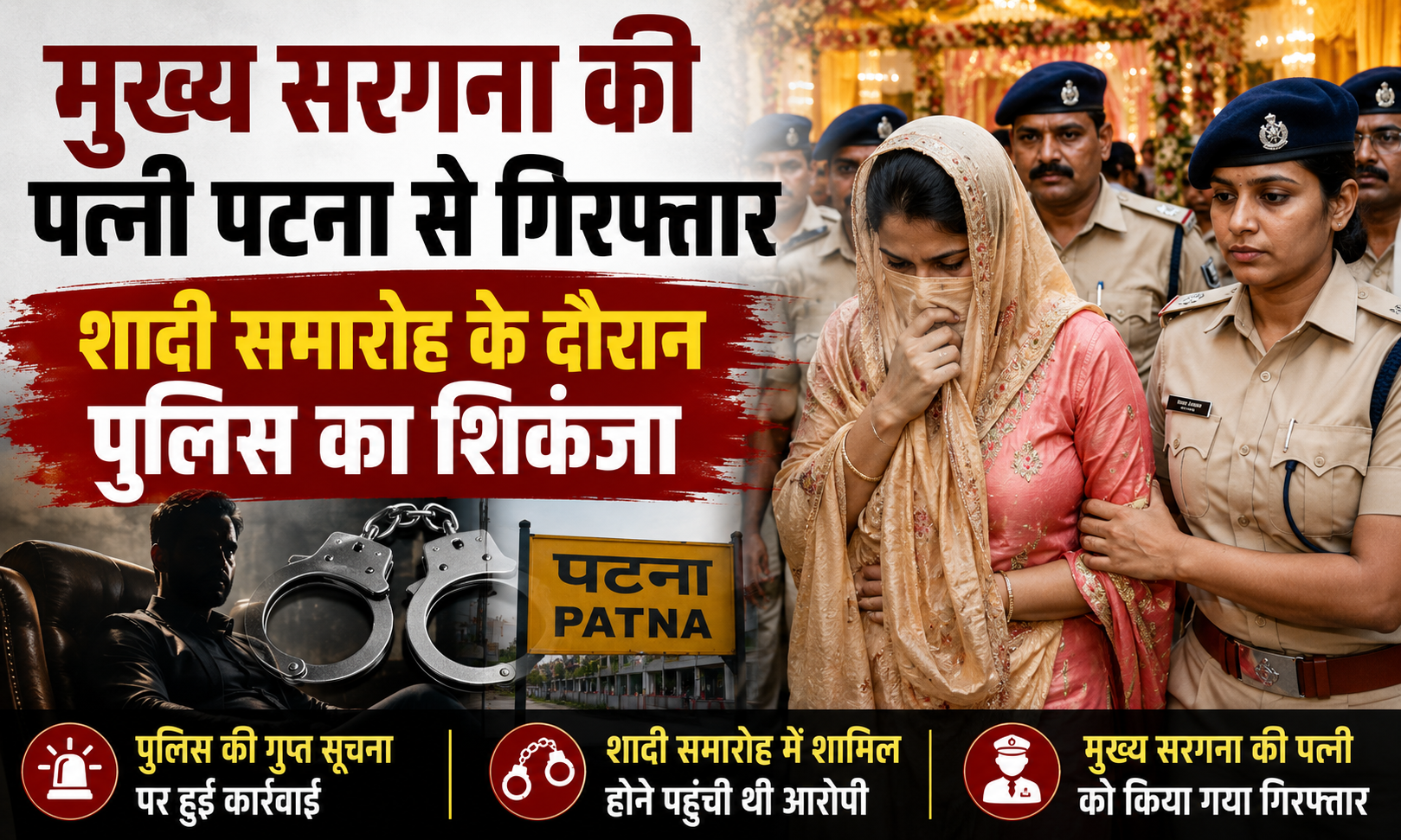 महाराष्ट्र शिक्षक पात्रता परीक्षा (MAHA-TET) पेपर लीक मुख्य सरगना की पत्नी पटना से गिरफ्तार, शादी समारोह के दौरान पुलिस का शिकंजा