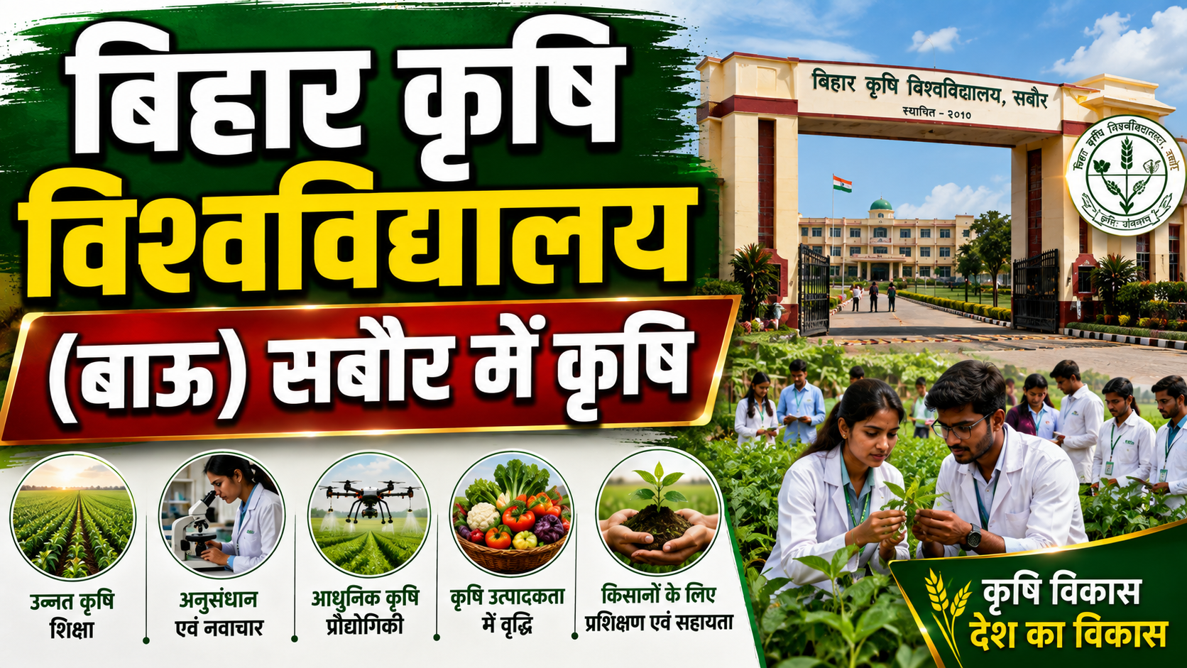बिहार कृषि विश्वविद्यालय (बाऊ) सबौर में कृषि नवाचार और अनुसंधान को नई दिशा