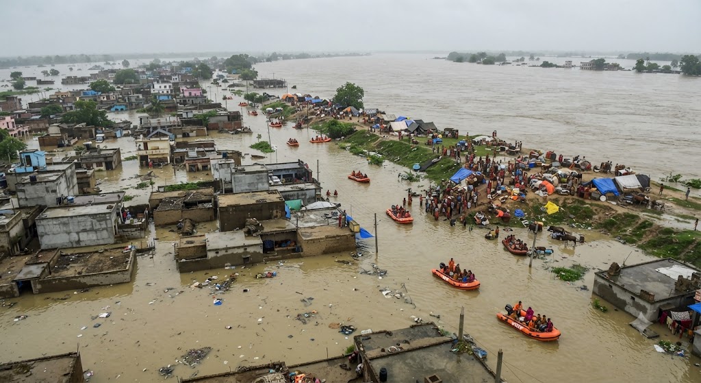 नाथनगर में गंगा उफान पर, अहमदनगर और लालूचक में घुसा बाढ़ का पानी तेज बारिश के बाद बढ़ा जलस्तर, कई पंचायतें जलमग्न; जिला प्रशासन ने बढ़ाई निगरानी