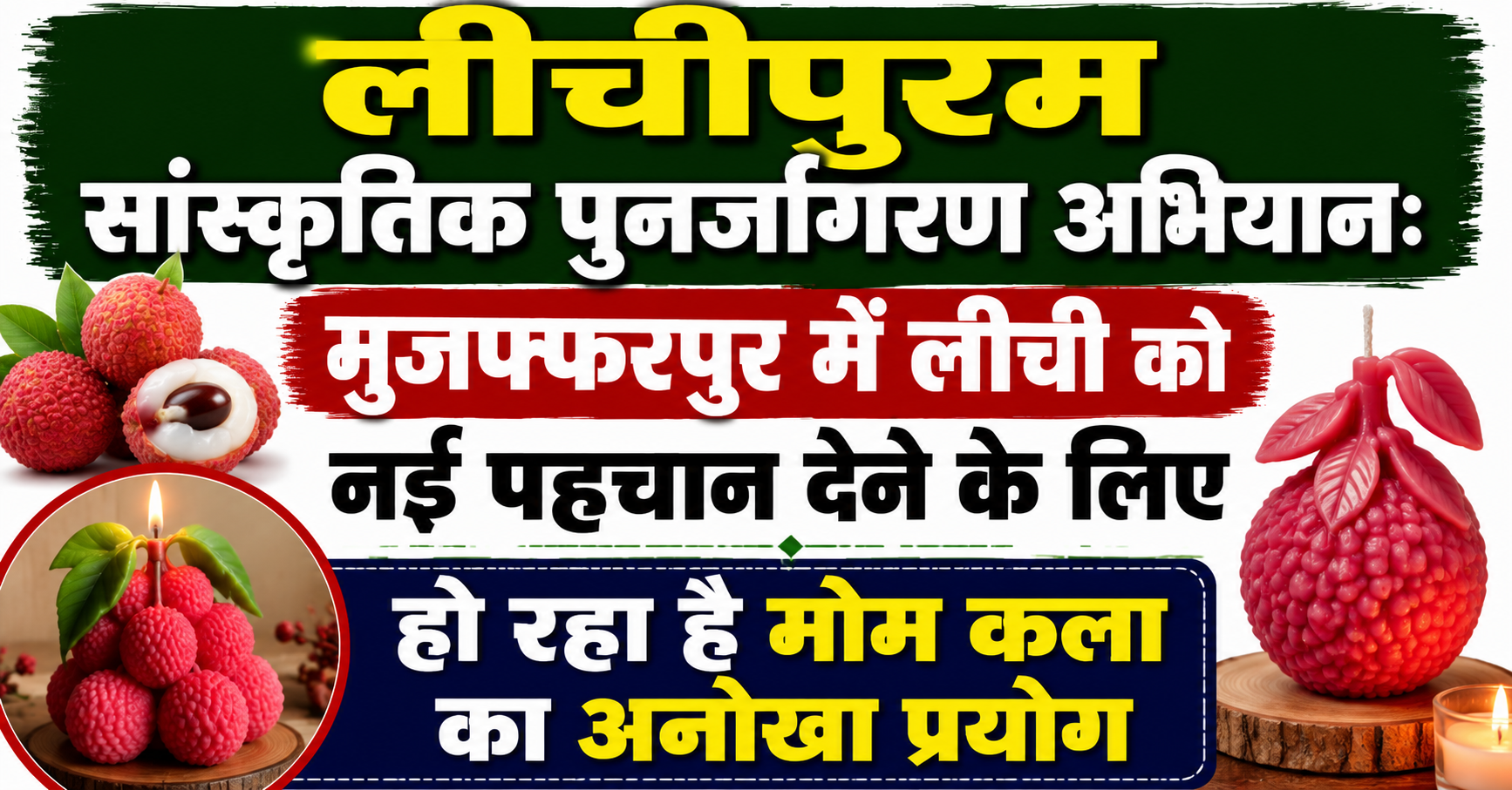 लीचीपुरम सांस्कृतिक पुनर्जागरण अभियान: मुजफ्फरपुर में लीची को नई पहचान देने के लिए हो रहा है मोम कला का अनोखा प्रयोग