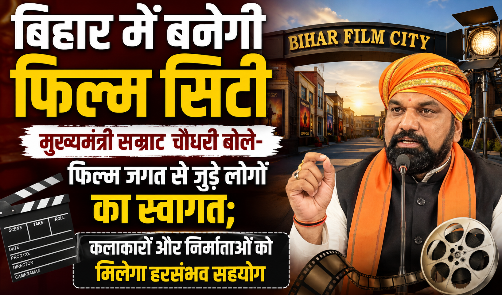 बिहार में बनेगी फिल्म सिटी, मुख्यमंत्री सम्राट चौधरी बोले- फिल्म जगत से जुड़े लोगों का स्वागत; कलाकारों और निर्माताओं को मिलेगा हरसंभव सहयोग