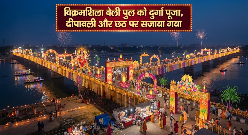 विक्रमशिला बेली पुल को दुर्गा पूजा, दीपावली और छठ तक चालू रखने की मांग पूर्व विधायक प्रत्याशी शैलेश कुमार समेत राजद नेताओं ने कहा- पुल बंद होने से गंगा पार के लोगों को होगी परेशानी
