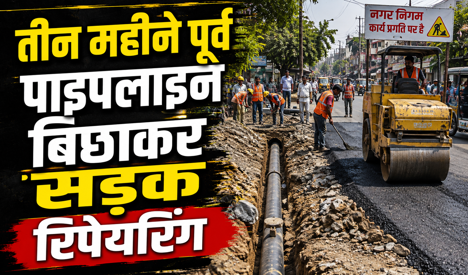तीन महीने पूर्व पाइपलाइन बिछाकर सड़क रिपेयरिंग भूल गई बुडकोउर्दू बाजार और हनुमान पथ की सड़कों पर कीचड़ और गड्ढे, स्थानीय लोग परेशान
