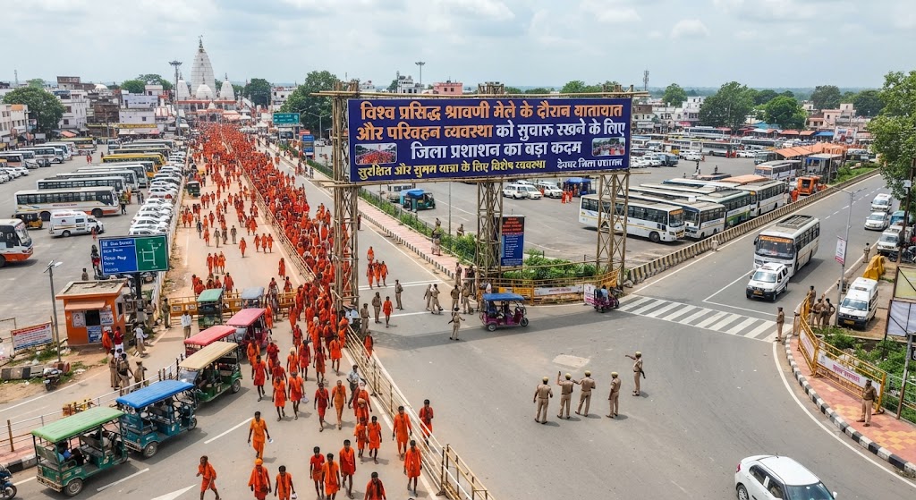 विश्व प्रसिद्ध श्रावणी मेले के दौरान यातायात और परिवहन व्यवस्था को सुचारू रखने के लिए जिला प्रशासन का बड़ा कदम; बांका, भागलपुर, मुंगेर और पटना से आने वाले वाहनों के लिए नए ट्रैफिक रूट और पार्किंग स्थलों का निर्धारण