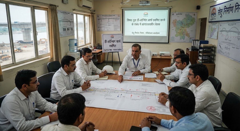 पुल निर्माण निगम ने डी-लॉन्चिंग कार्य स्थगित करने का लिया निर्णय भागलपुर डीएम के निर्देश पर बाढ़ की स्थिति को देखते हुए कदम, पुल की सुरक्षा और यातायात व्यवस्था पर नजर