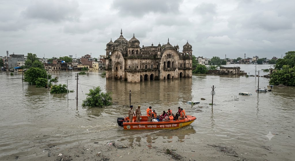 बाढ़ की विभीषिका के बीच निगम प्रशासन ने टिल्हा कोठी में शरण लेने की अपील की प्रभावित लोगों के लिए सुरक्षित आश्रय की व्यवस्था, प्रशासन ने राहत व बचाव कार्य तेज करने के दिए निर्देश