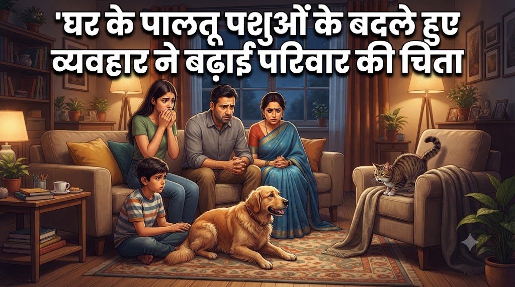 घर के पालतू पशुओं के बदले हुए व्यवहार ने बढ़ाई परिवार की चिंता अजीब हरकतों से सहमे लोग, पशु विशेषज्ञों से ली जा रही है सलाह