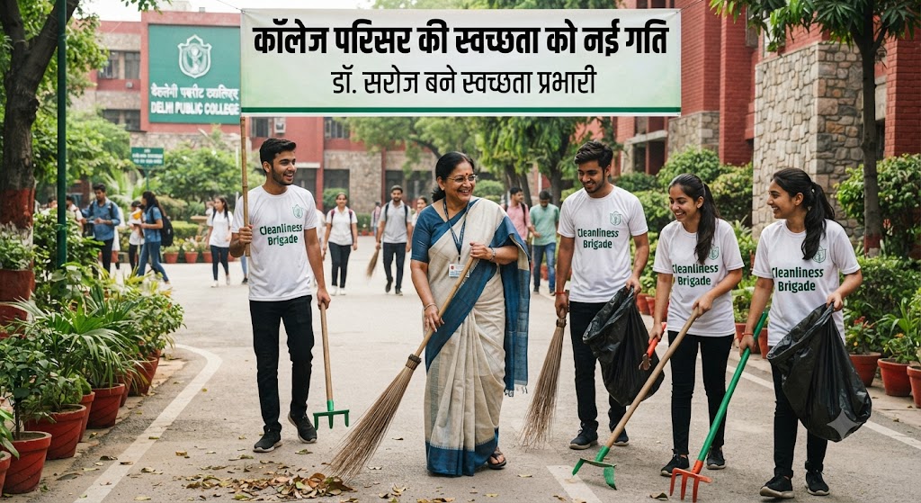 कॉलेज परिसर की स्वच्छता को नई गति, डॉ. सरोज बने स्वच्छता प्रभारी