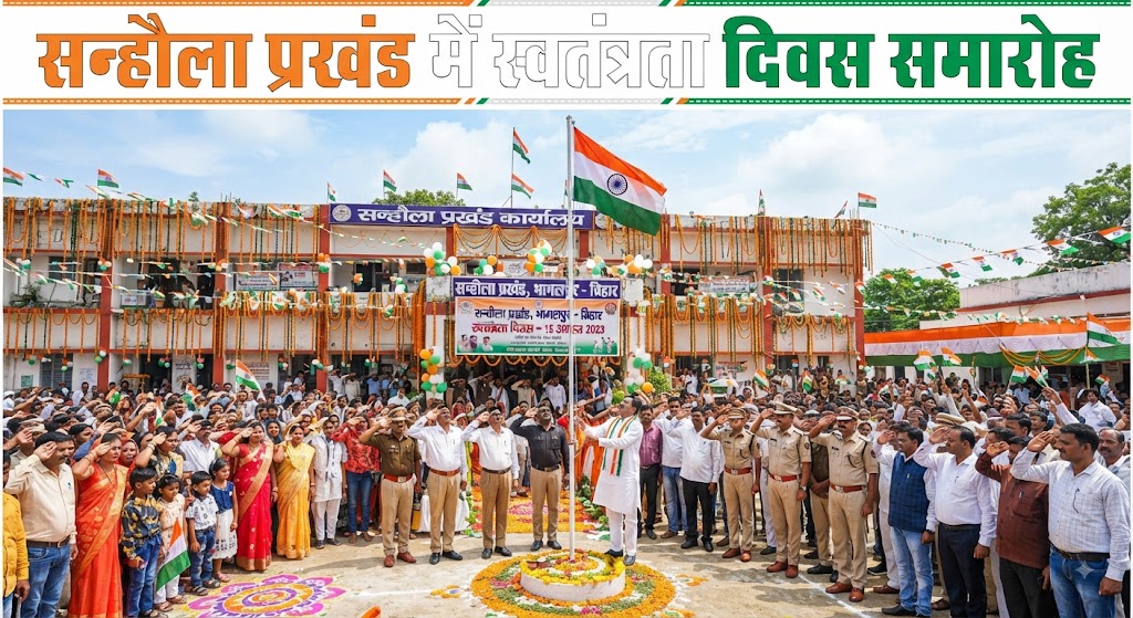 सन्हौला प्रखंड में स्वतंत्रता दिवस की तैयारियाँ पूरी प्रखंड मुख्यालय से लेकर थानों और विद्यालयों में ध्वजारोहण का समय निर्धारित