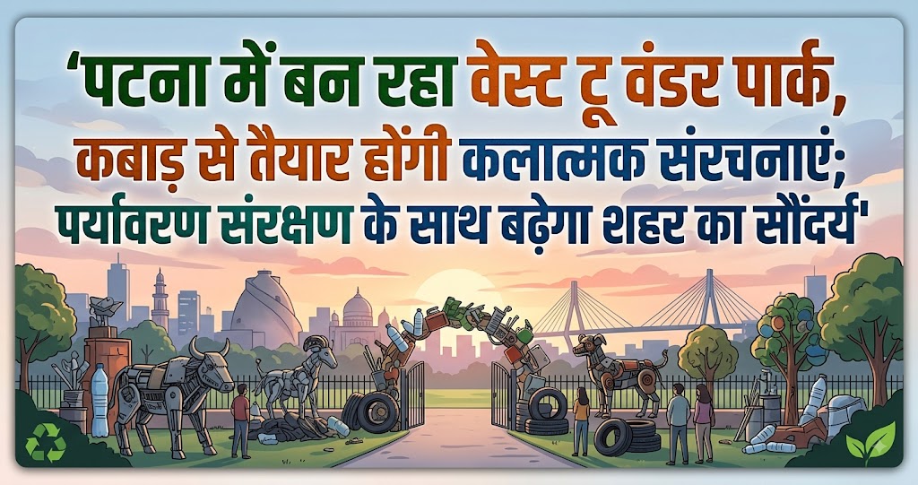 पटना में बन रहा वेस्ट टू वंडर पार्क, कबाड़ से तैयार होंगी कलात्मक संरचनाएं; पर्यावरण संरक्षण के साथ बढ़ेगा शहर का सौंदर्य