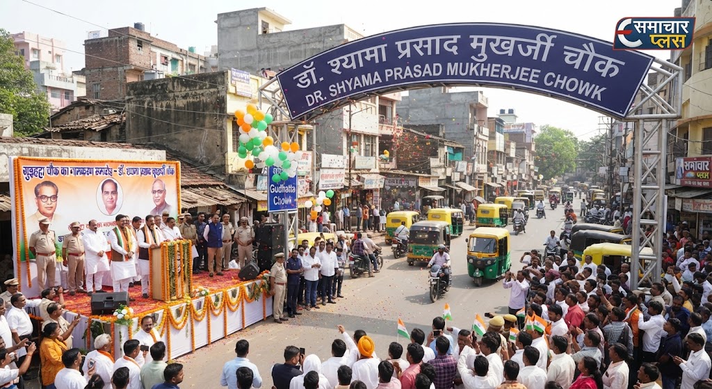 'गुड़हट्टा चौक' अब कहलाएगा 'डॉ. श्यामा प्रसाद मुखर्जी चौक', भव्य समारोह में हुआ अनावरण