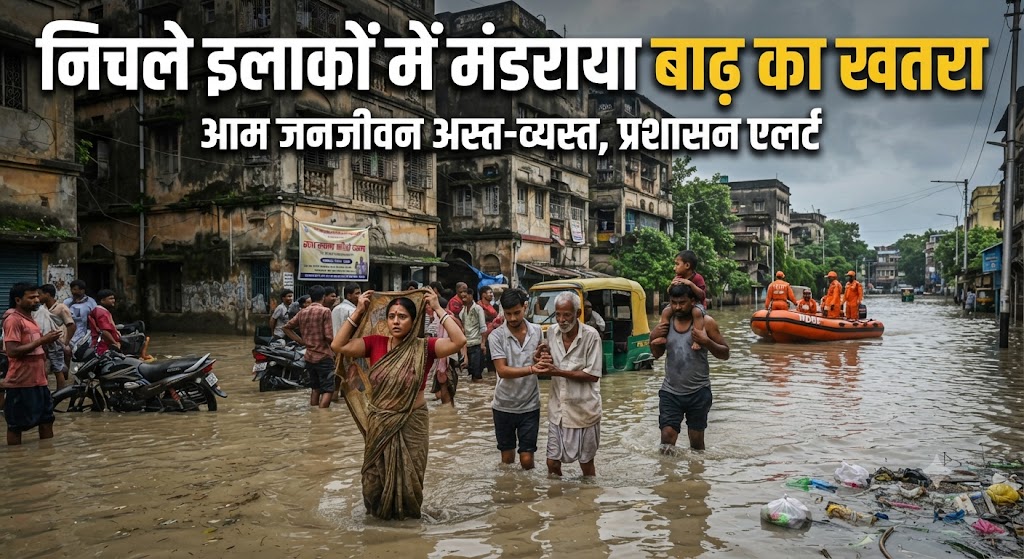 निचले इलाकों में मंडराया बाढ़ का खतरा, तटवर्ती गांवों के लोगों की बढ़ी धड़कनें