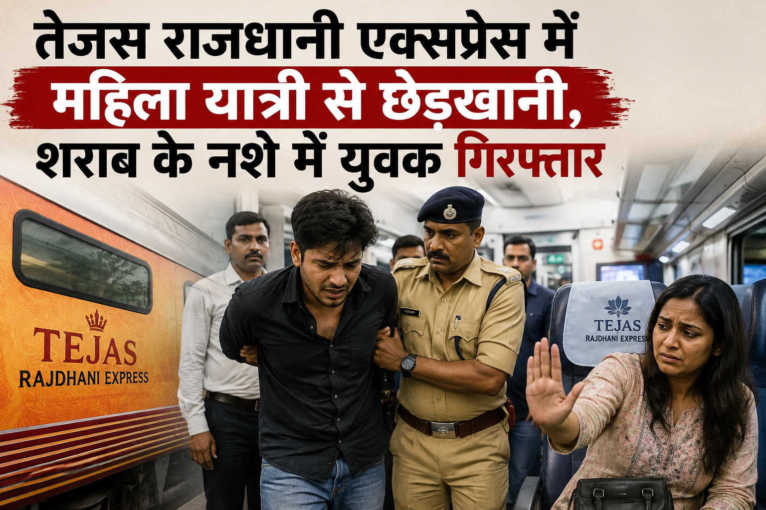 Woman Passenger Allegedly Harassed on Tejas Rajdhani Express, Drunk Youth Arrested