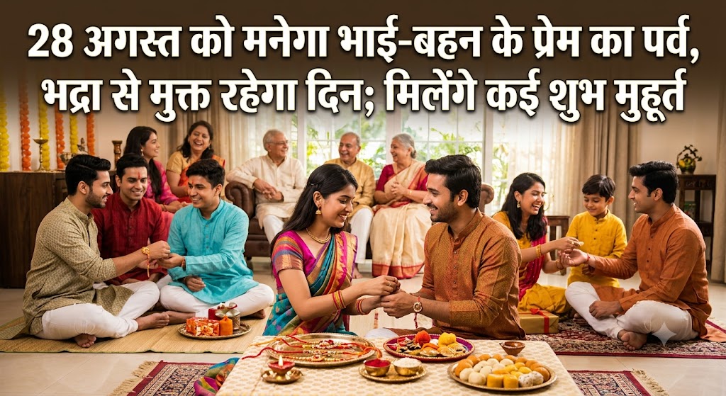 28 अगस्त को मनेगा भाई-बहन के प्रेम का पर्व, भद्रा से मुक्त रहेगा दिन; मिलेंगे कई शुभ मुहूर्त