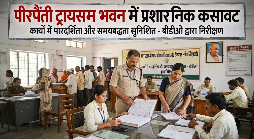 पीरपैंती ट्रायसम भवन में प्रशासनिक कसावट; 15वें और छठे राज्य वित्त आयोग की योजनाओं की हुई समीक्षा बैठक, धीमी भुगतान गति पर भड़के बीडीओ अभिमन्यु कुमार