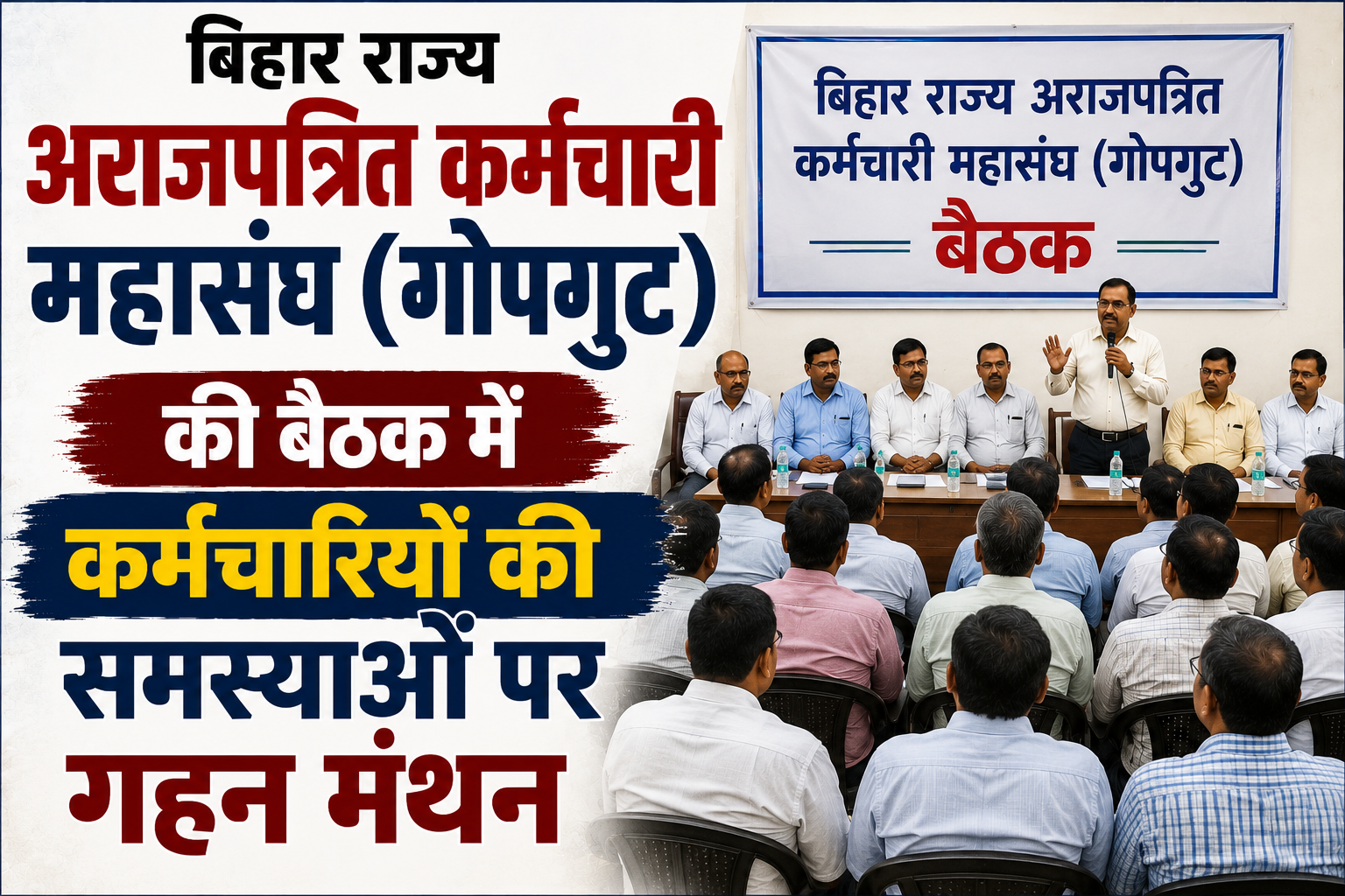 बिहार राज्य अराजपत्रित कर्मचारी महासंघ (गोपगुट) की बैठक में कर्मचारियों की समस्याओं पर गहन मंथन