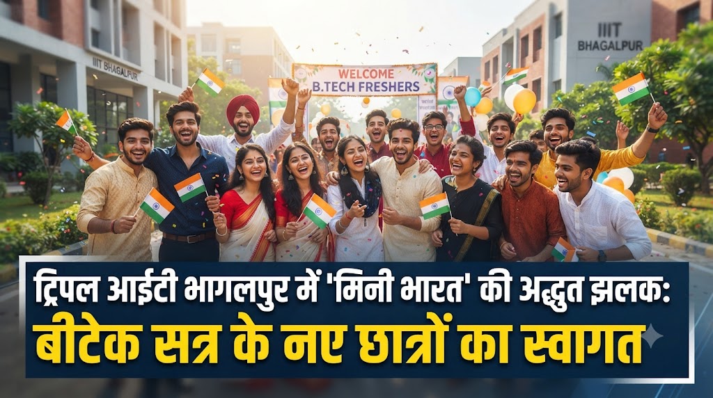 ट्रिपल आईटी भागलपुर में 'मिनी भारत' की अद्भुत झलक बीटेक सत्र में कुल 365 विद्यार्थी हुए नामांकित, कश्मीर से कन्याकुमारी तक के युवाओं का हुआ मिलन