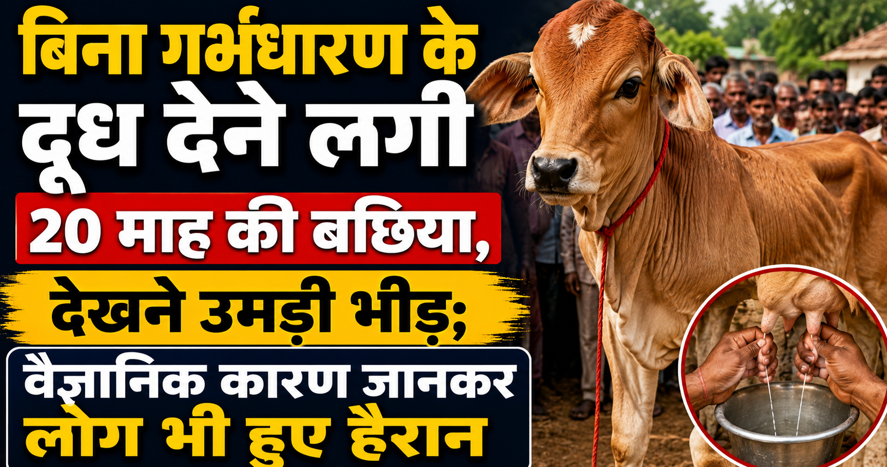 बिना गर्भधारण के दूध देने लगी 20 माह की बछिया, देखने उमड़ी भीड़; वैज्ञानिक कारण जानकर लोग भी हुए हैरान