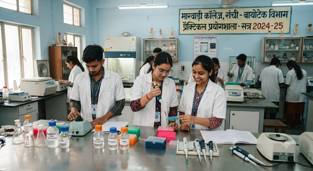 मारवाड़ी कॉलेज के बायोटेक सेकेंड ईयर विद्यार्थियों ने परीक्षा तिथि जारी करने की मांग की परीक्षा नियंत्रक प्रो. विनोद कुमार ओझा से मिलकर छात्रों ने रखी समस्या, देरी से हो रही परेशानियों से कराया अवगत