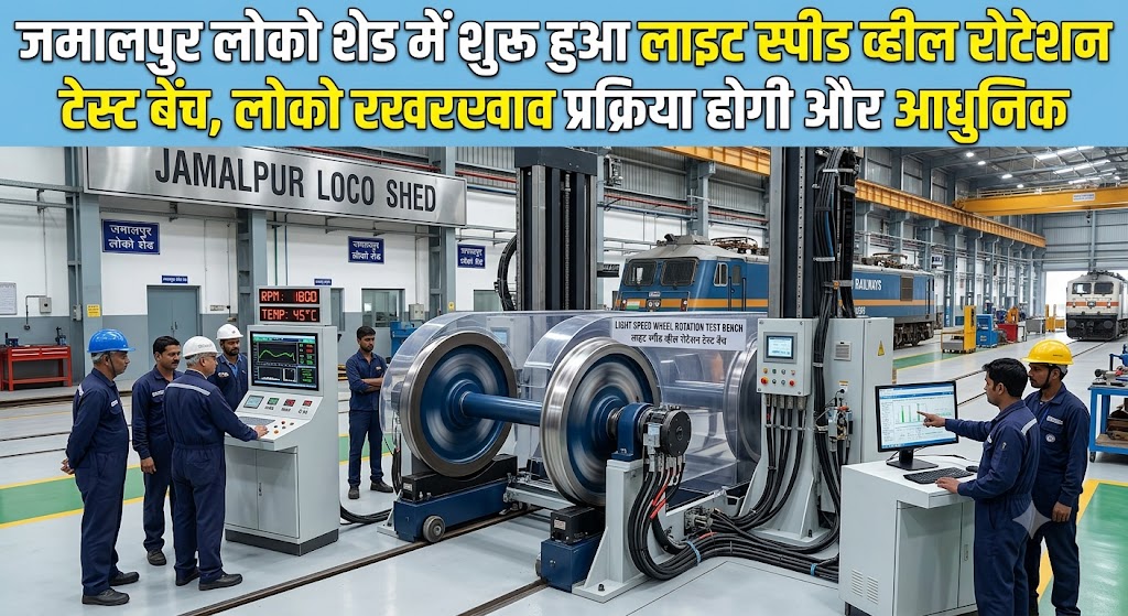 जमालपुर लोको शेड में शुरू हुआ लाइट स्पीड व्हील रोटेशन टेस्ट बेंच, लोको रखरखाव प्रक्रिया होगी और आधुनिक