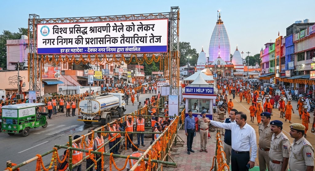 विश्व प्रसिद्ध श्रावणी मेले को लेकर नगर निगम की प्रशासनिक तैयारियां तेज; बरारी गंगा घाट पर श्रद्धालुओं की उमड़ने वाली भारी भीड़ के मद्देनजर अतिक्रमण हटाया गया, सुरक्षा और सुगमता के लिए युद्ध स्तर पर बैरिकेडिंग जारी