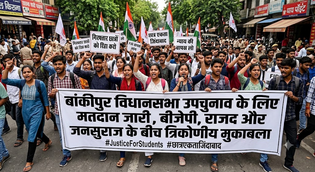 बांकीपुर विधानसभा उपचुनाव के लिए मतदान जारी, बीजेपी, राजद और जनसुराज के बीच त्रिकोणीय मुकाबला