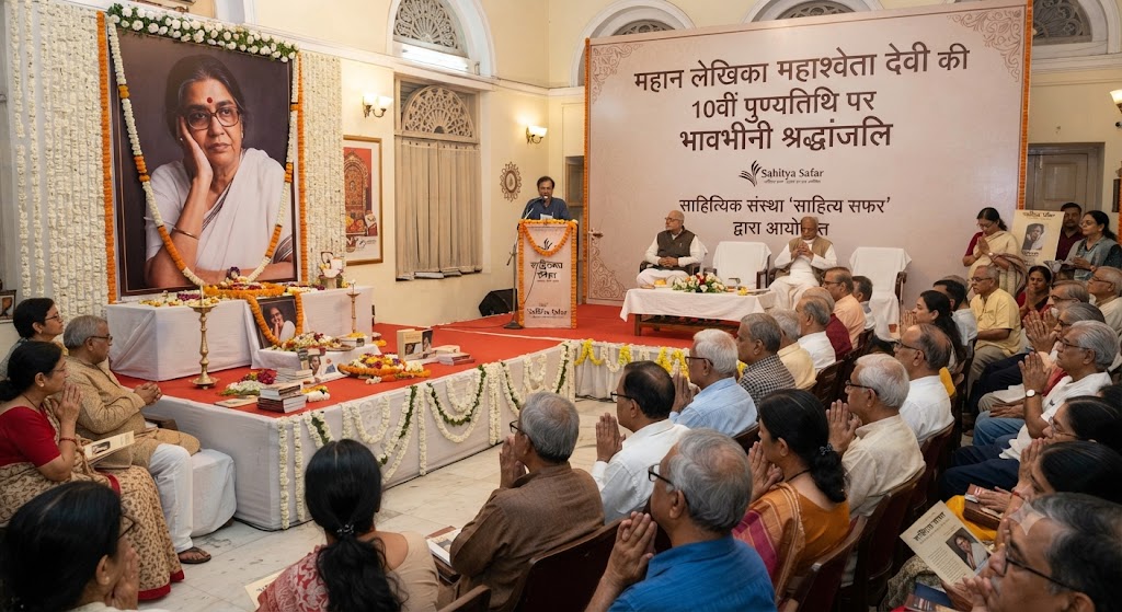 10th Death Anniversary of Mahasweta Devi Observed by Literary Organisation 'Sahitya Safar'; Jagatram Sah 'Karnpuri' Presides Over the Event, Speakers Pay Tribute and Recall Her Rebellious Spirit and Literature That Became the Voice of the Marginalized