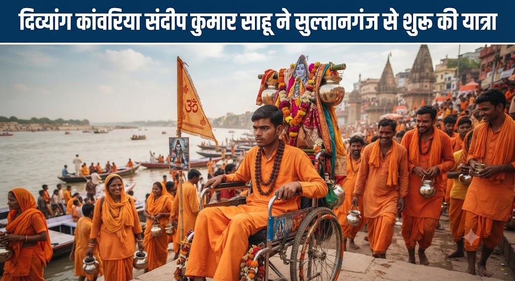 दिव्यांग कांवरिया संदीप कुमार साहू ने सुल्तानगंज से बाबाधाम की यात्रा की शुरू महाराष्ट्र से पहुंचे श्रद्धालु ने गंगाजल लेकर मांगी परिवार की सुख-शांति, पहली बार बाबा के दरबार में हाजिरी
