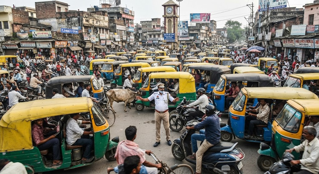 तिलकामांझी चौक पर टोटो चालकों की मनमानी से लग रहा जाम, प्रशासनिक आदेशों को लेकर चालकों में असमंजस