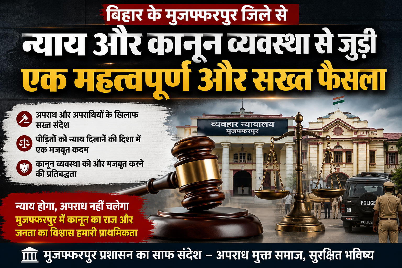 मुजफ्फरपुर के तुर्की थाना क्षेत्र में 16 वर्षीया किशोरी से दुष्कर्म का मामला: विशेष पॉक्सो कोर्ट ने मुकेश राय को ठहराया दोषी