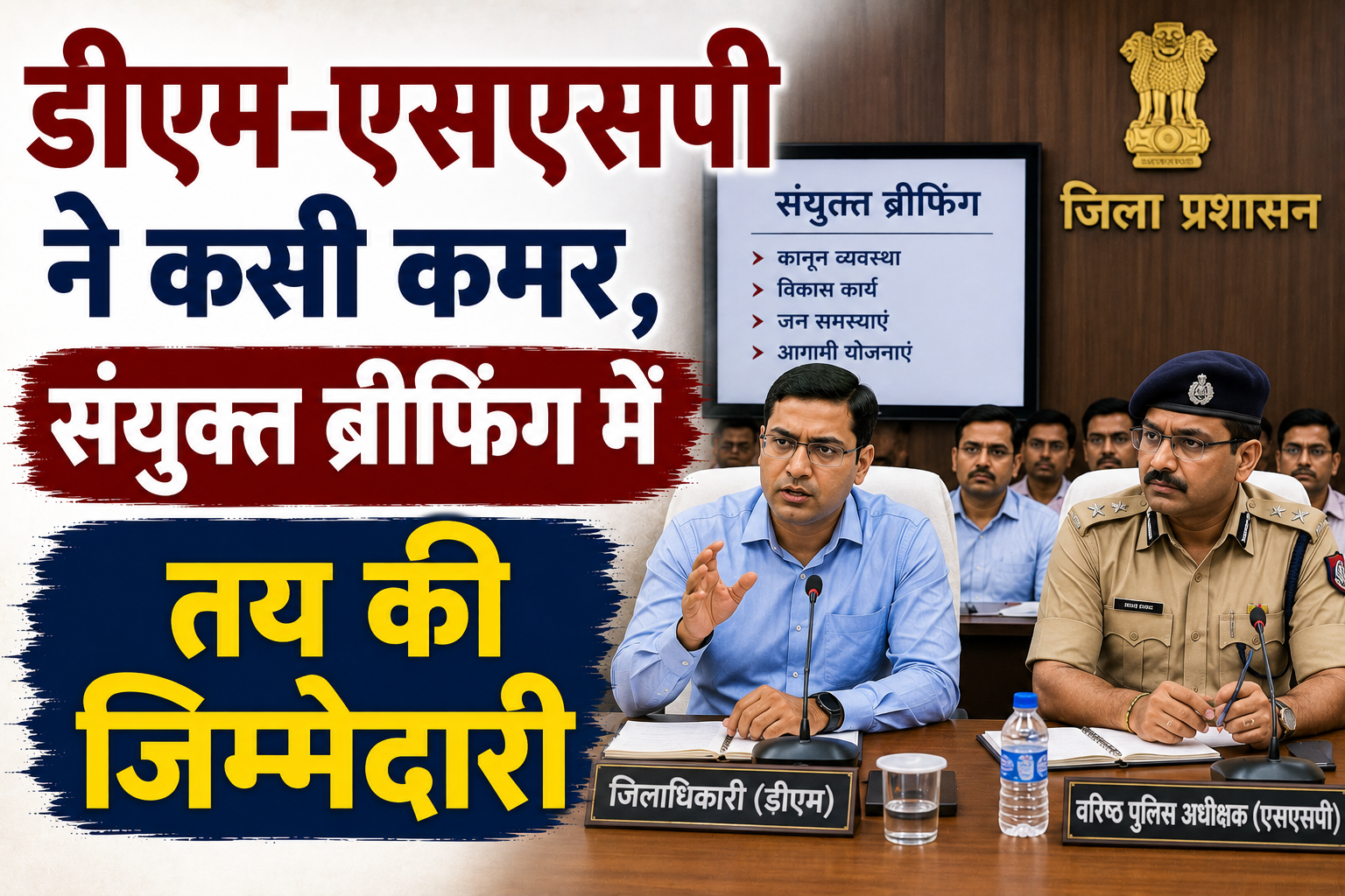 डीएम-एसएसपी ने कसी कमर, संयुक्त ब्रीफिंग में तय की जिम्मेदारी