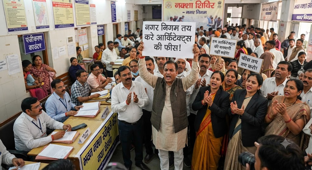 नक्शा शिविर में उमड़ी भीड़ के बीच स्थानीय लोगों की एक स्वर से उठी मांग; नगर निगम तय करे भवन का नक्शा तैयार करने वाले आर्किटेक्ट्स की फीस
