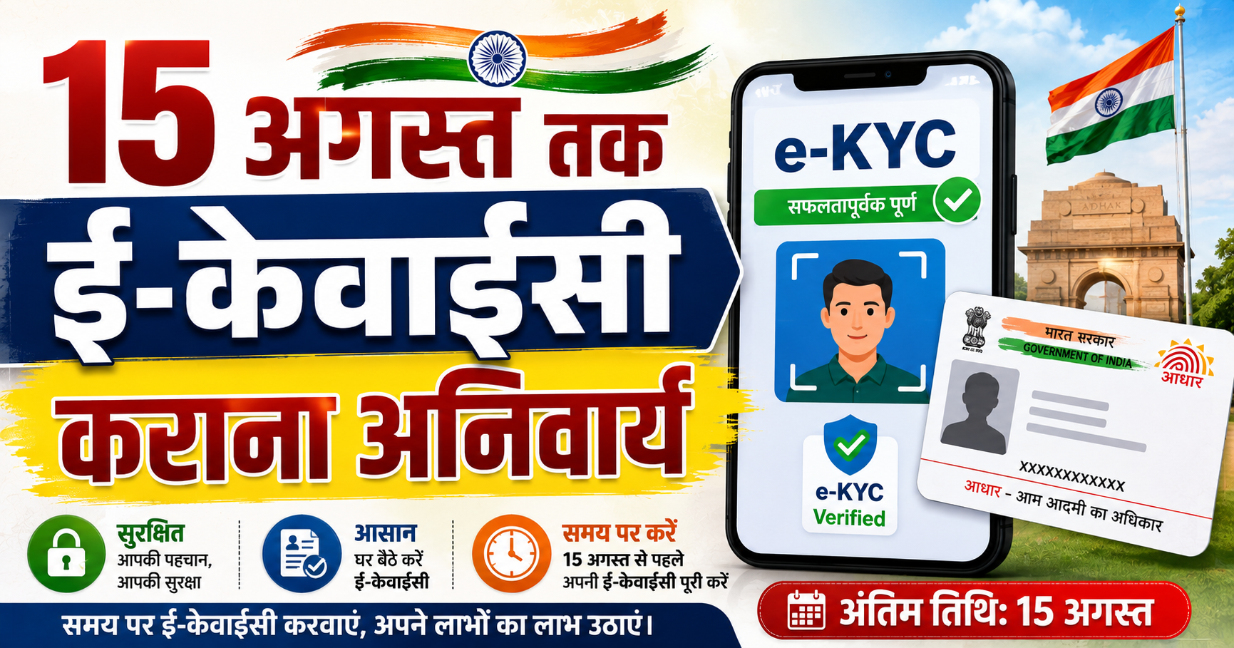 15 अगस्त तक ई-केवाईसी कराना अनिवार्य; ऐसा नहीं करने पर बंद हो जाएगी सब्सिडी या चुकानी होगी कमर्शियल रेट पर भारी कीमत
