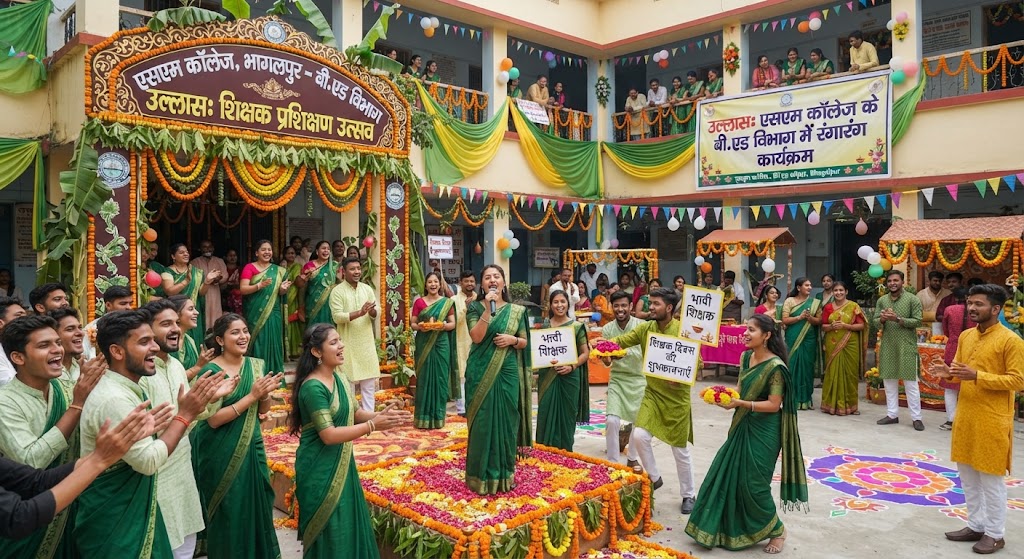 एसएम कॉलेज के बीएड विभाग में उल्लास का सैलाब सावन महोत्सव सह फ्रेशर पार्टी का भव्य आयोजन