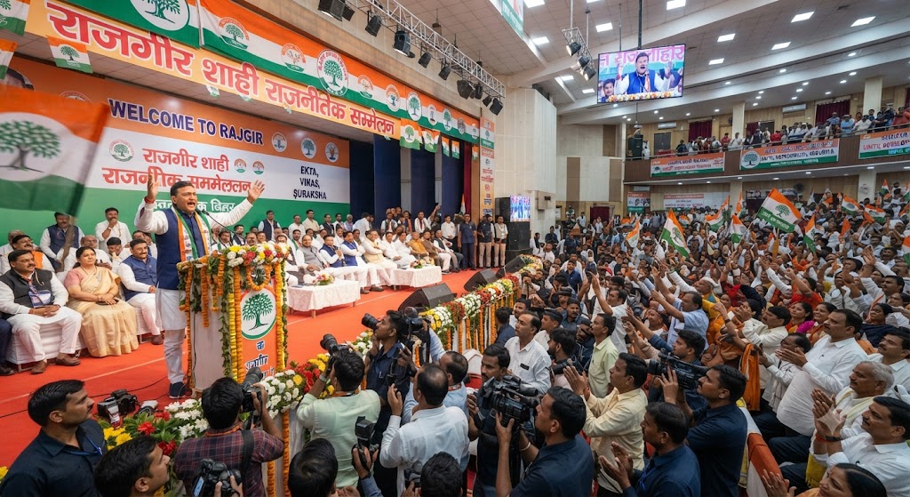 राजगीर में रालोमो के तीन दिवसीय 'विमर्श शिविर' का भव्य आगाज राष्ट्रीय अध्यक्ष उपेंद्र कुशवाहा बोले- गठबंधन में हर दल की आकांक्षाओं का होना चाहिए पूरा सम्मान