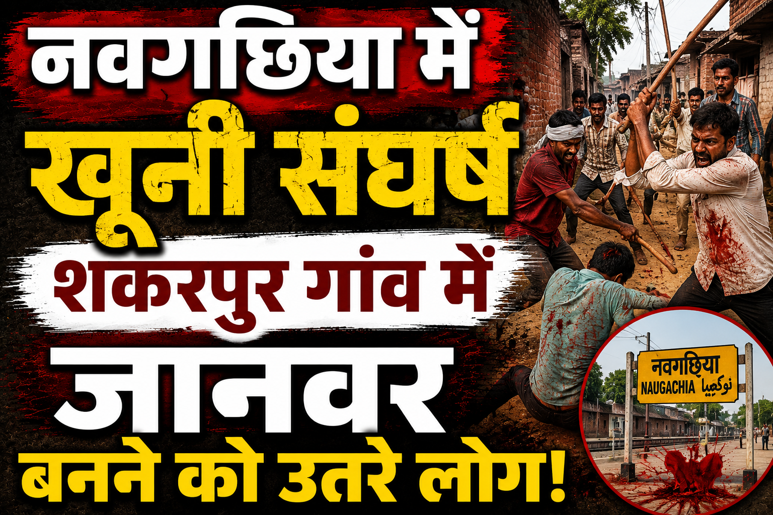 नवगछिया में खूनी संघर्ष शंकरपुर गांव में जानवर चराने को लेकर दो पक्षों के बीच हुई भीषण मारपीट