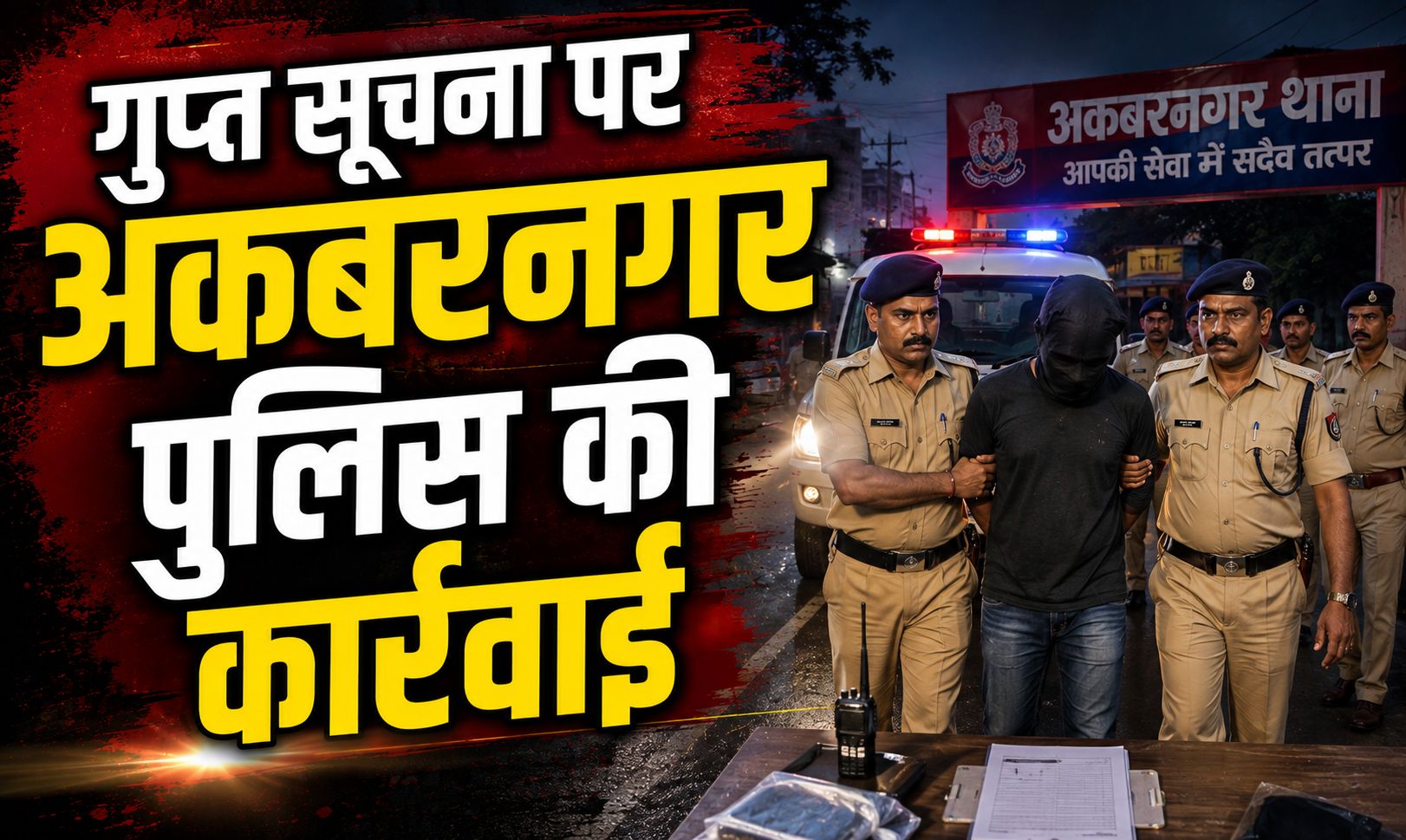 गुप्त सूचना पर अकबरनगर पुलिस की कार्रवाई, कुर्की वारंटी गिरफ्तारफरार आरोपी के ठिकाने पर छापेमारी कर पुलिस ने दबोचा, न्यायिक हिरासत में भेजने की तैयारी