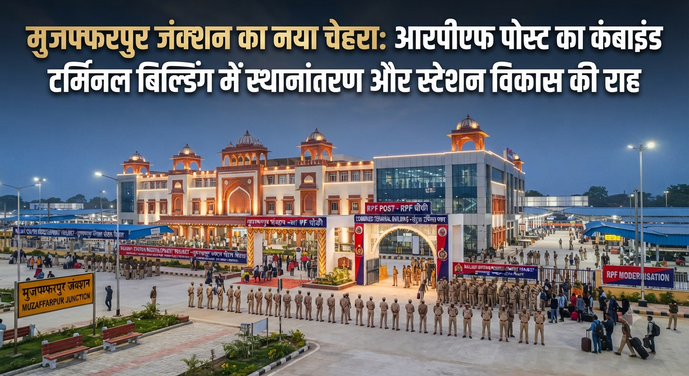 मुजफ्फरपुर जंक्शन का नया चेहरा: आरपीएफ पोस्ट का कंबाइंड टर्मिनल बिल्डिंग में स्थानांतरण और स्टेशन विकास की राह