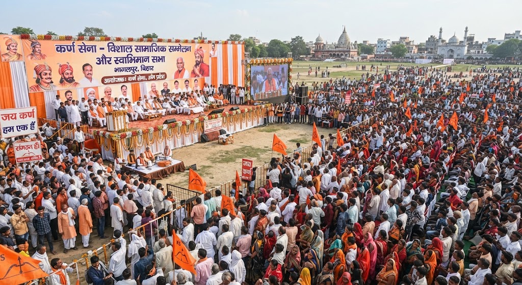 Karni Sena Organises ‘Jhoom Ke Aaya Sawan’ Cultural Programme in Bhagalpur MLA Rohit Pandey Inaugurates the Event; Poets and Singers Celebrate the Spirit of Sawan