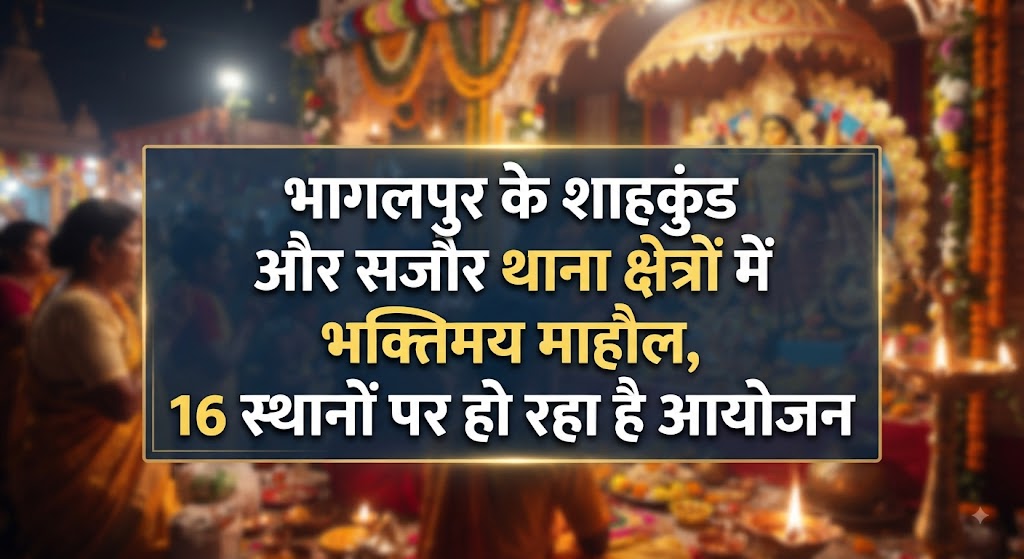 भागलपुर के शाहकुंड और सजौर थाना क्षेत्रों में भक्तिमय माहौल 16 स्थानों पर हो रहा है मां विषहरी पूजा का भव्य आयोजन