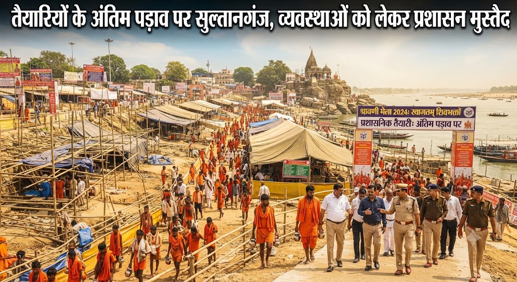 तैयारियों के अंतिम पड़ाव पर सुल्तानगंज, व्यवस्थाओं को लेकर प्रशासन मुस्तैद