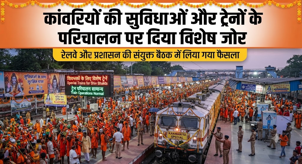 श्रावणी मेले के मद्देनजर सुल्तानगंज रेलवे स्टेशन पर सुरक्षा और यात्री सुविधाओं की बड़ी तैयारी; सीनियर डीएमई केके दास ने किया औचक निरीक्षण, कांवरियों की सुविधाओं और ट्रेनों के परिचालन पर दिया विशेष जोर