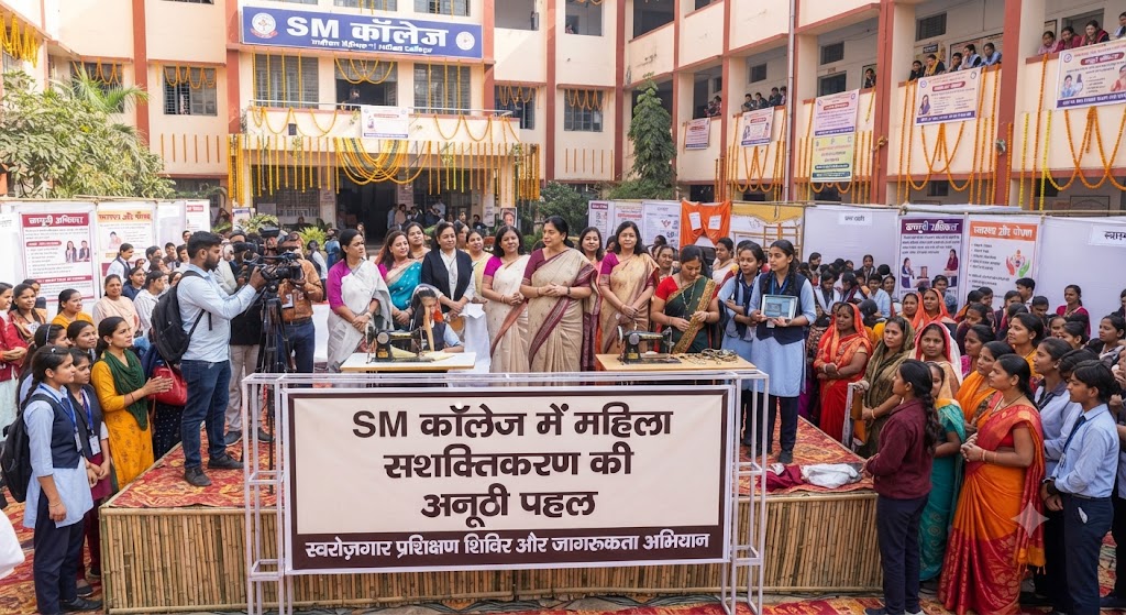 एसएम कॉलेज में महिला सशक्तिकरण की अनूठी पहल; रोटरी क्लब विक्रमशिला के संयुक्त तत्वावधान में तीन दिवसीय 'मुक्का मार' आत्मरक्षा प्रशिक्षण शिविर का भव्य आगाज, छात्राओं ने सीखे सुरक्षा के गुर