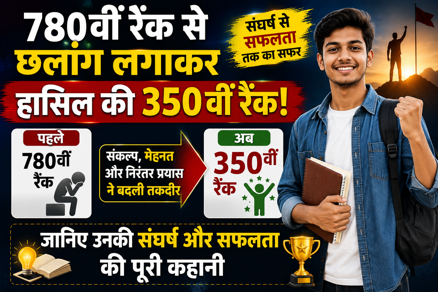 यूपीएससी सिविल सेवा परीक्षा 2024 में उदय कृष्ण रेड्डी की प्रेरणादायक सफलता: 780वीं रैंक से छलांग लगाकर हासिल की 350वीं रैंक, जानिए उनकी संघर्ष और सफलता की पूरी कहानी