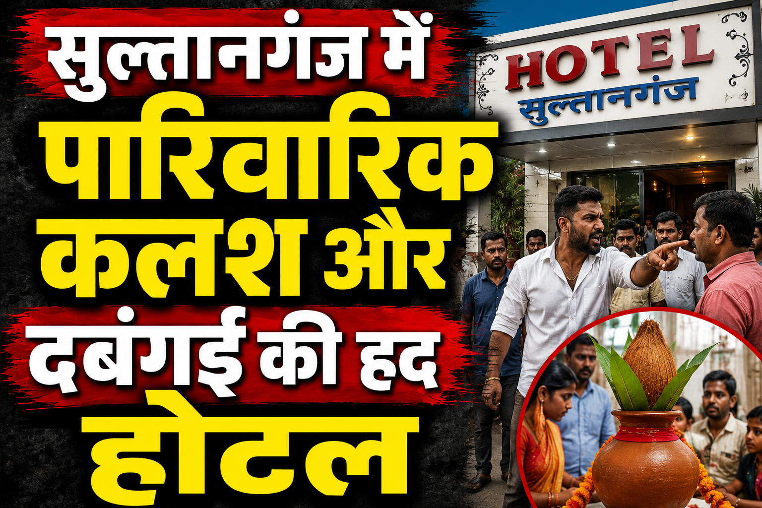 सुल्तानगंज में पारिवारिक कलश और दबंगई की हद होटल में काम कर रहे पति और पुत्र पर नामजद आरोपियों ने बोला हमला; आहत महिला ने थाने में दर्ज कराई प्राथमिकी