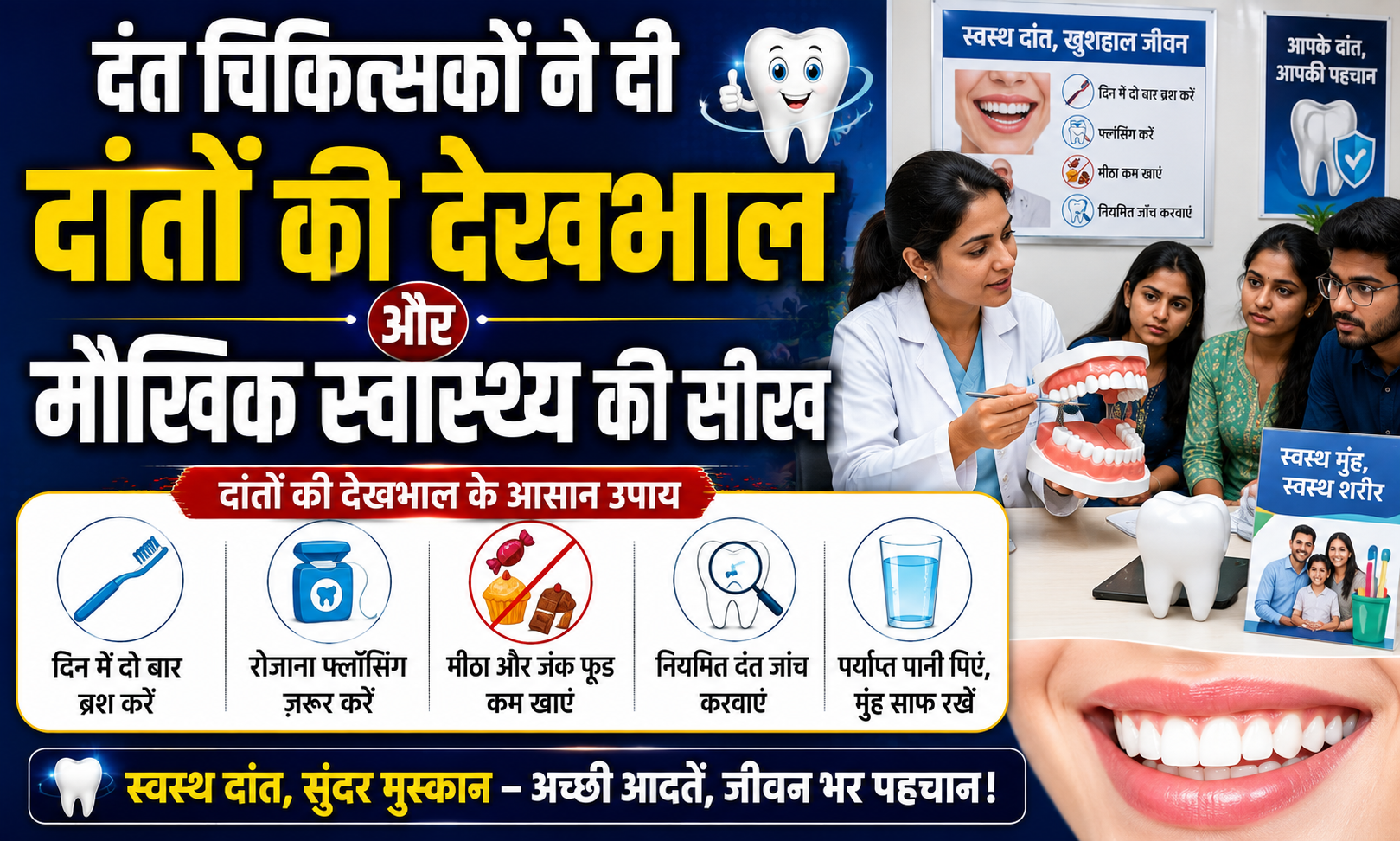 इंडियन डेंटल एसोसिएशन (IDA) अंग प्रदेश भागलपुर शाखा द्वारा भव्य रूप से मनाया गया 'ओरल हाइजीन डे'; दंत चिकित्सकों ने दी दांतों की देखभाल और मौखिक स्वास्थ्य की सीख