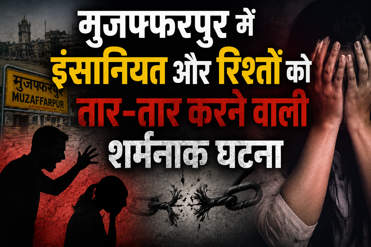 मुजफ्फरपुर में इंसानियत और रिश्तों को तार-तार करने वाली शर्मनाक घटना कलयुगी पिता ने डेढ़ साल तक अपनी ही नाबालिग/युवती बेटी को बनाया हवस का शिकार