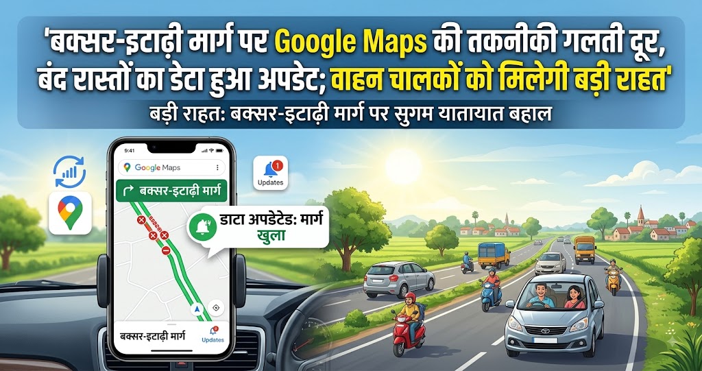बक्सर-इटाढ़ी मार्ग पर Google Maps की तकनीकी गलती दूर, बंद रास्तों का डेटा हुआ अपडेट; वाहन चालकों को मिलेगी बड़ी राहत